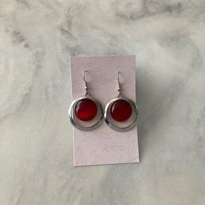 Silver dangling earrings